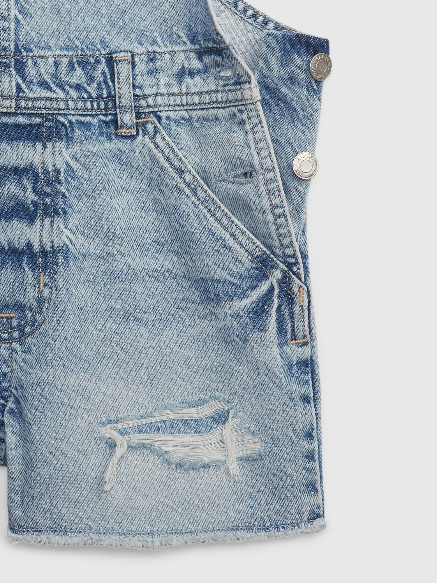 Gap denim shortalls discount