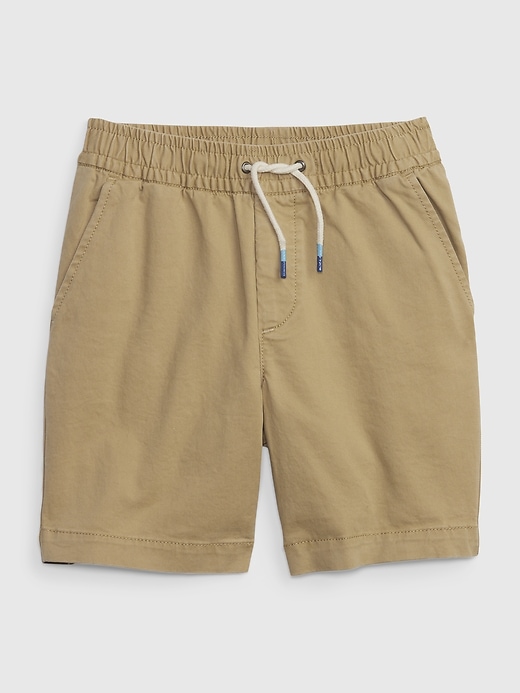 1 of 8 showing, with the color khaki of product Kids Easy Pull-On Shorts