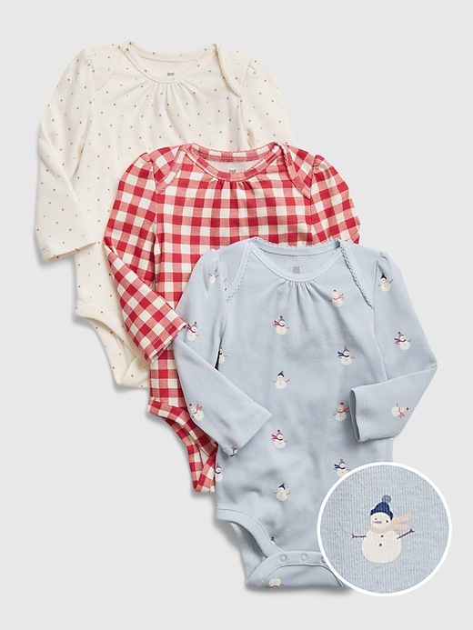 View large product image 1 of 1. Baby 100% Organic Cotton Print Bodysuit (3-Pack)