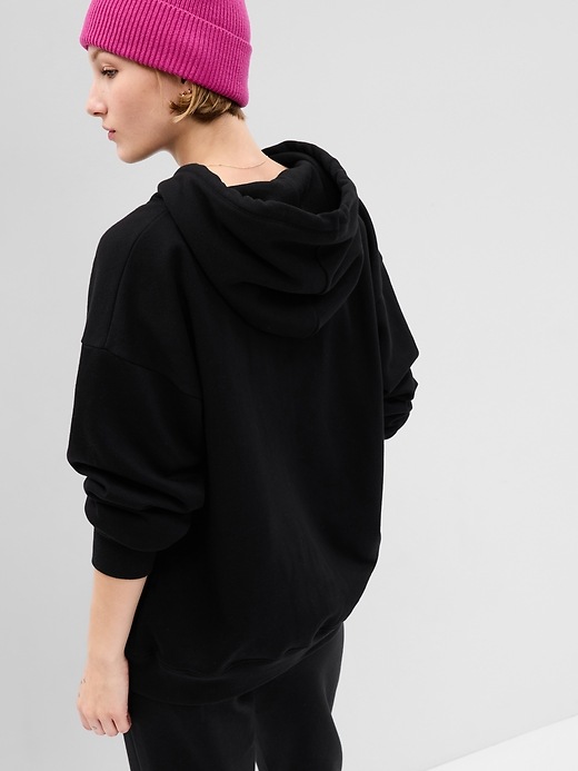 2 of 8 showing, with the color black of product Vintage Soft Oversized Hoodie