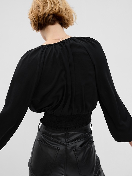 smocked hem top