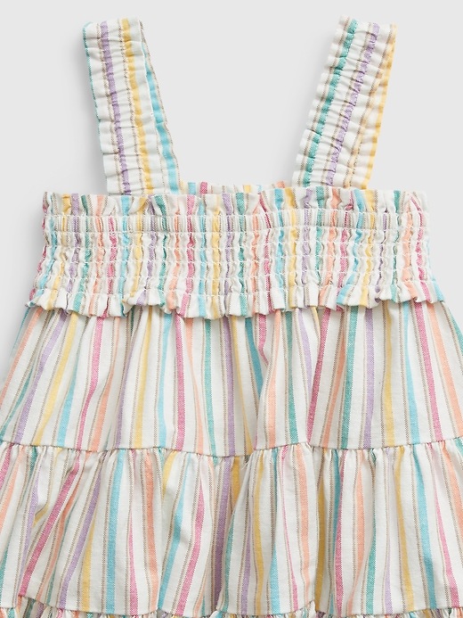 Image number 3 showing, Baby Tiered Stripe Dress Set
