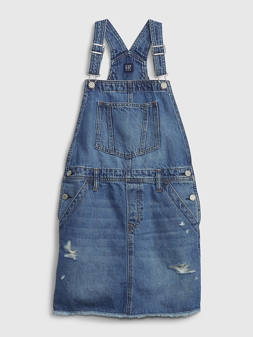 Image number 1 showing, Kids Denim Pinafore Dress