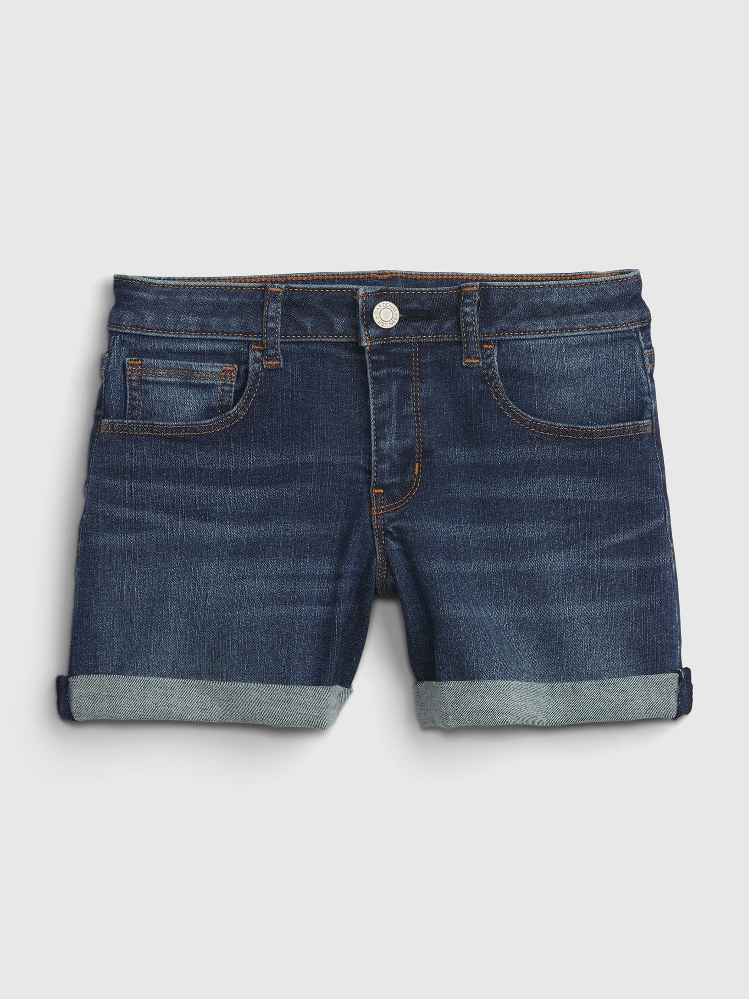 Gap Kids Midi Denim Short blue. 1