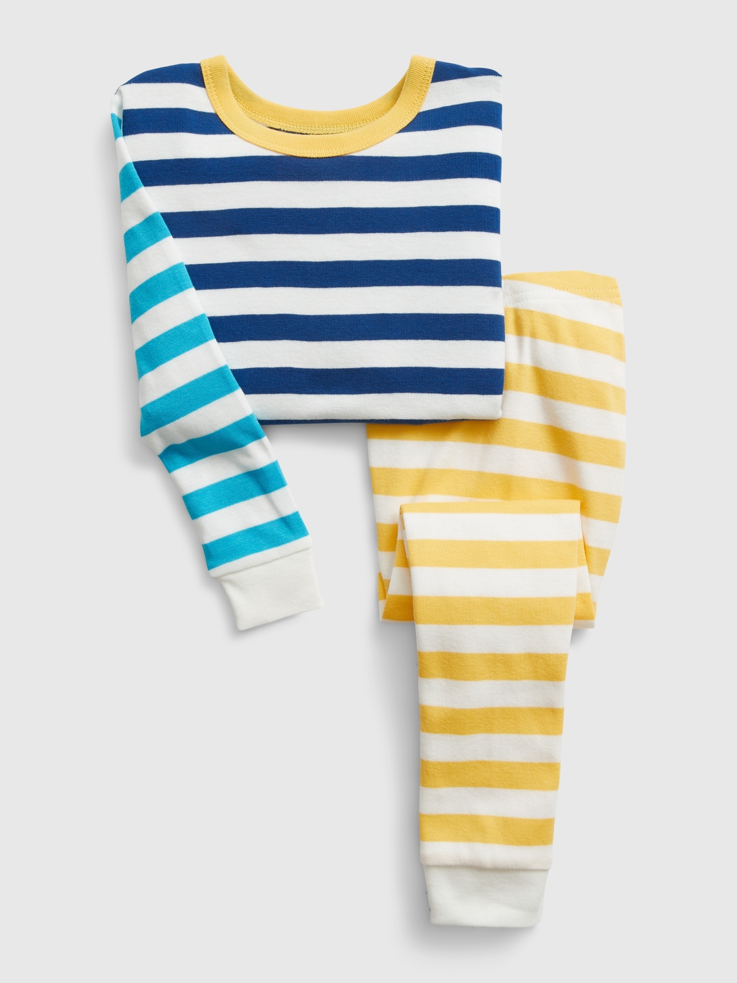 baybGap 100 Organic Cotton Mixed Stripe PJ Set Gap