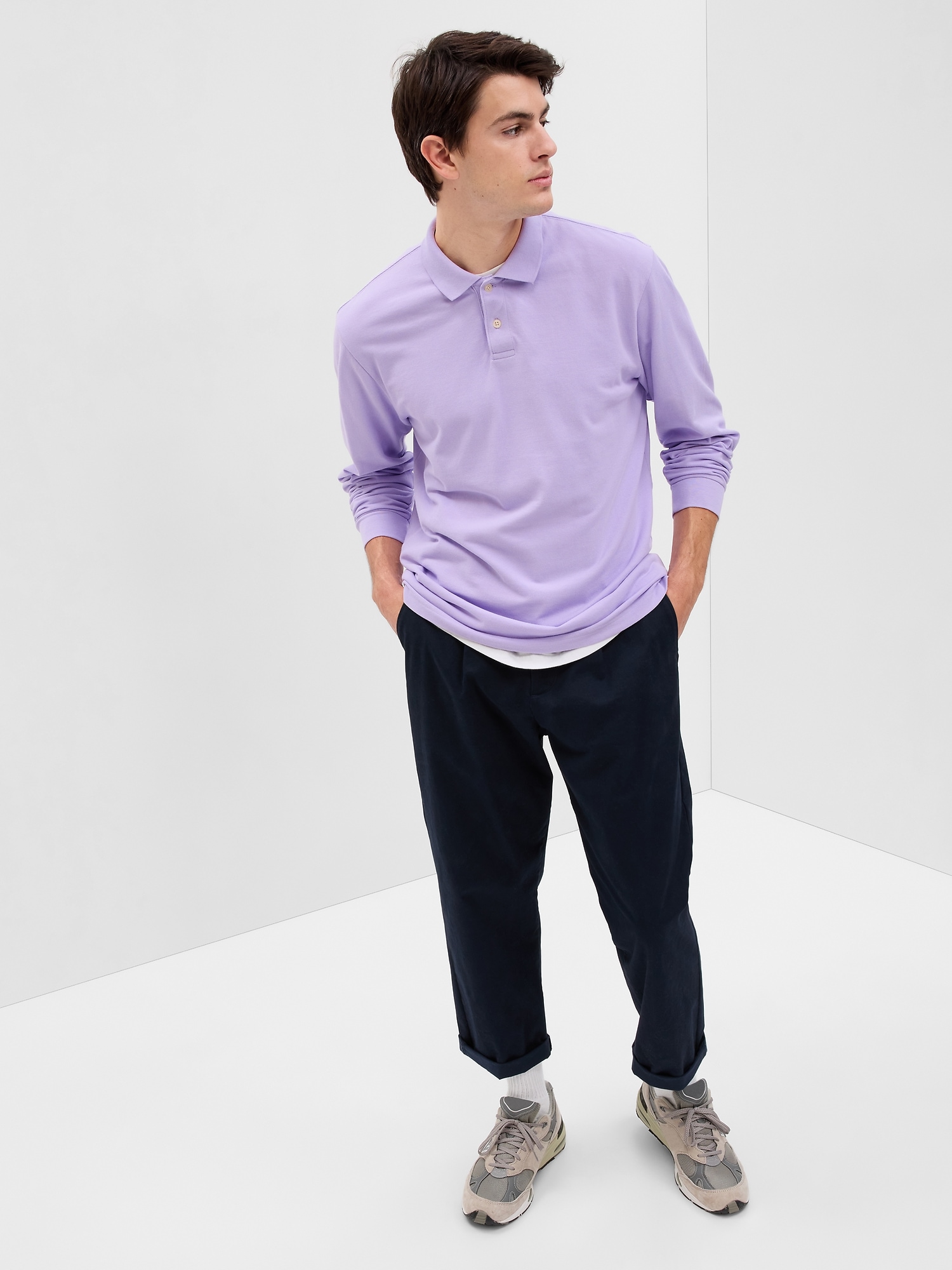 Gap Pique Polo Shirt purple - 513726042