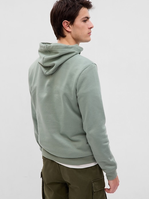 2 of 8 showing, with the color sage green of product Floral Gap Arch Logo Hoodie