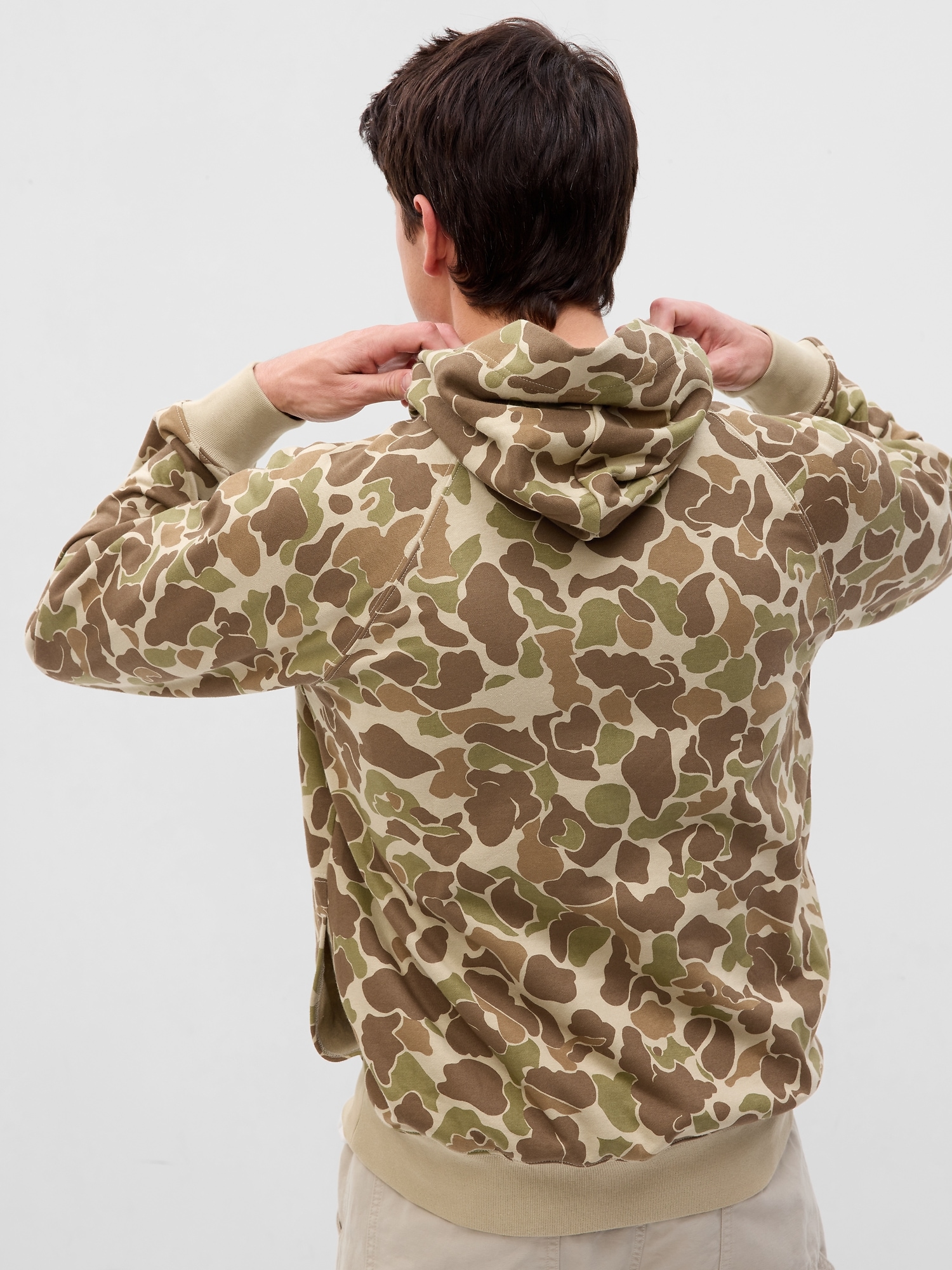 Heavyweight Camo Snap Hoodie | Gap