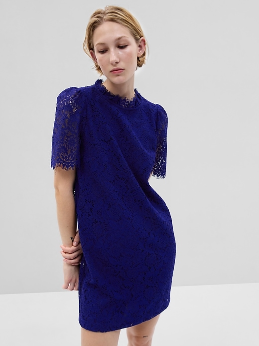 chinese dress ladies Karlie Lace Puff Sleeve Mini Dress