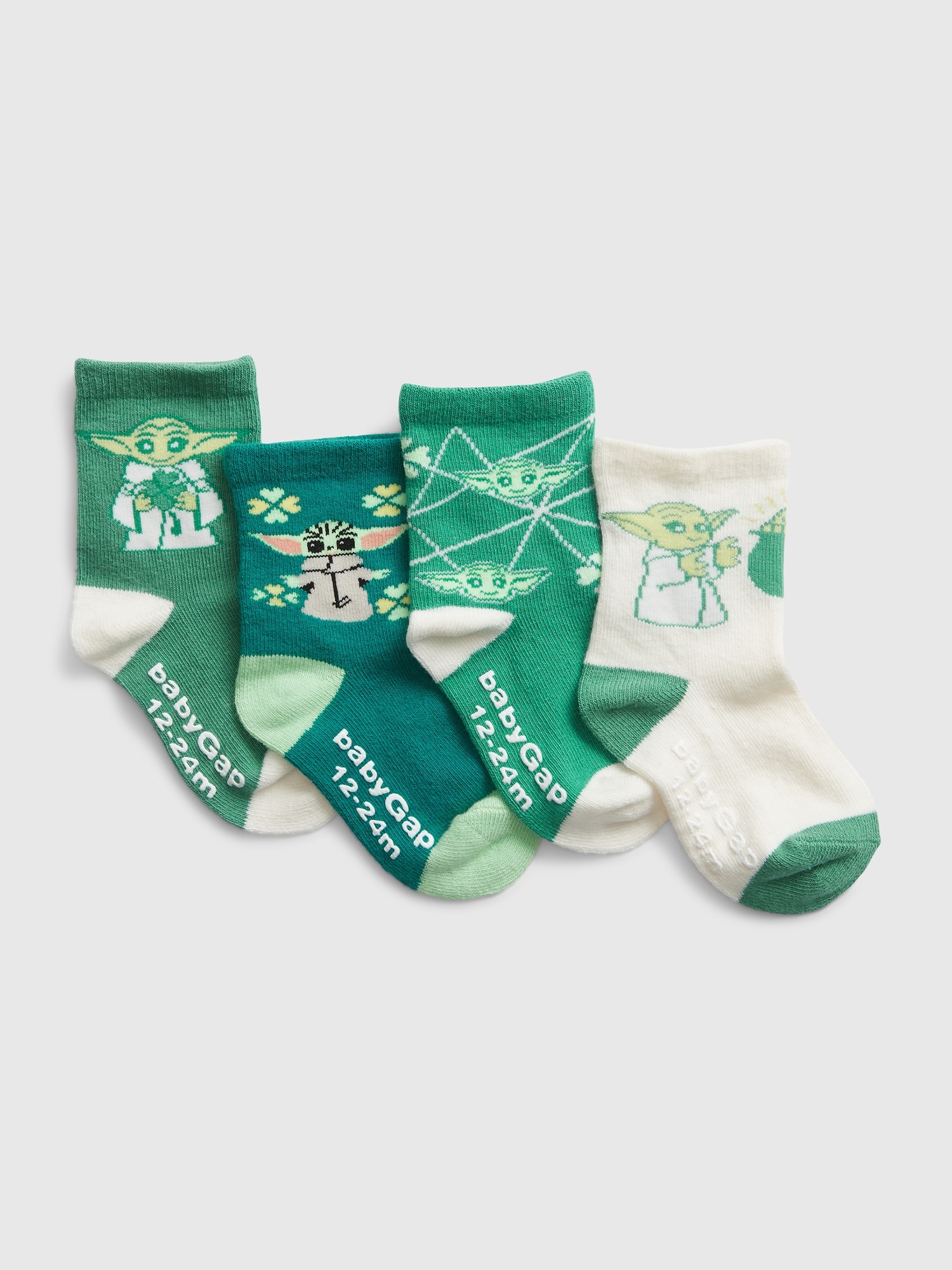 Gap babyGap &#124 Star Wars&#153 Crew Socks (4-Pack) green. 1