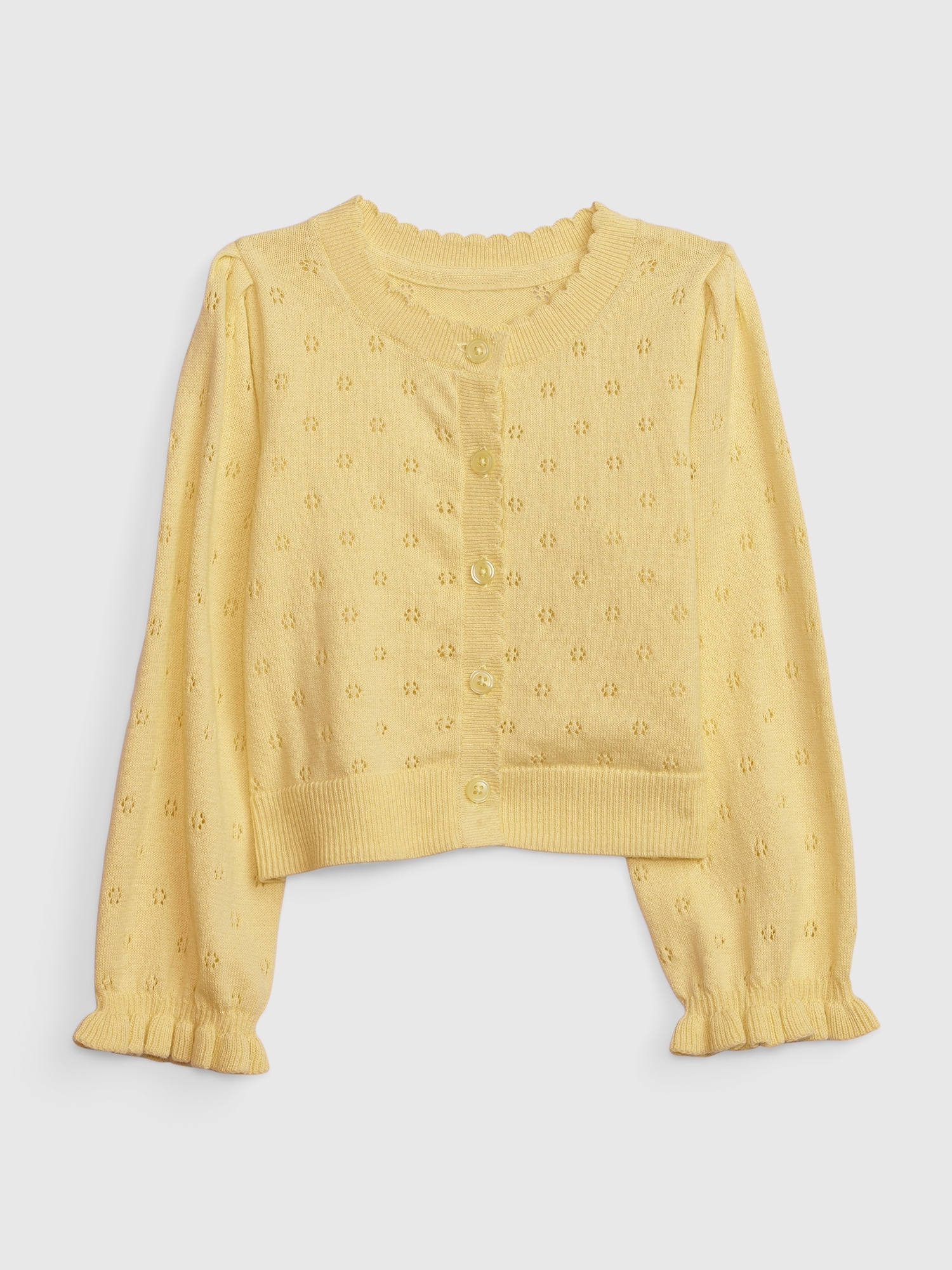 Gap Toddler Pointelle Cardigan yellow. 1