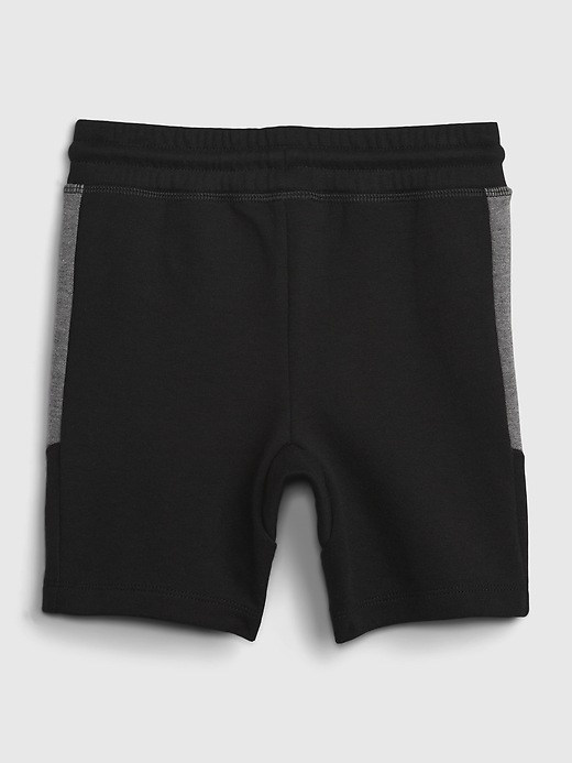 2 of 8 showing, with the color true black of product GapFit Toddler Fit Tech Pull-On Shorts