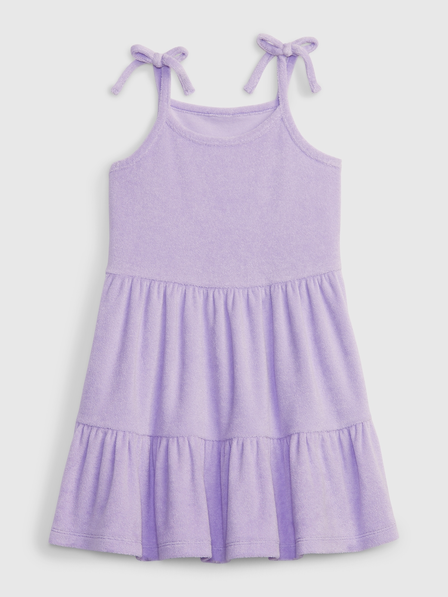 Gap Toddler Towel Terry Tiered Dress purple. 1