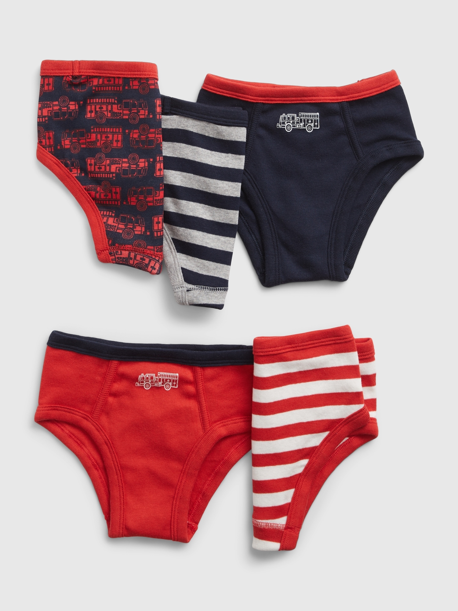 Toddler 100% Organic Cotton Truck Briefs (5-Pack)