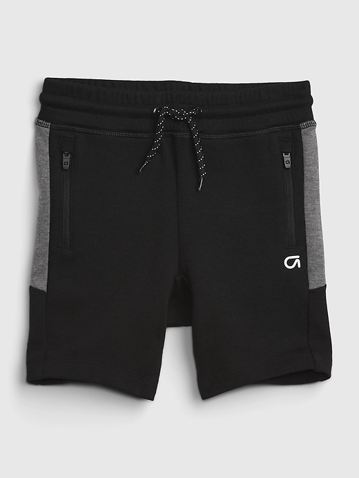 1 of 8 showing, with the color true black of product GapFit Toddler Fit Tech Pull-On Shorts