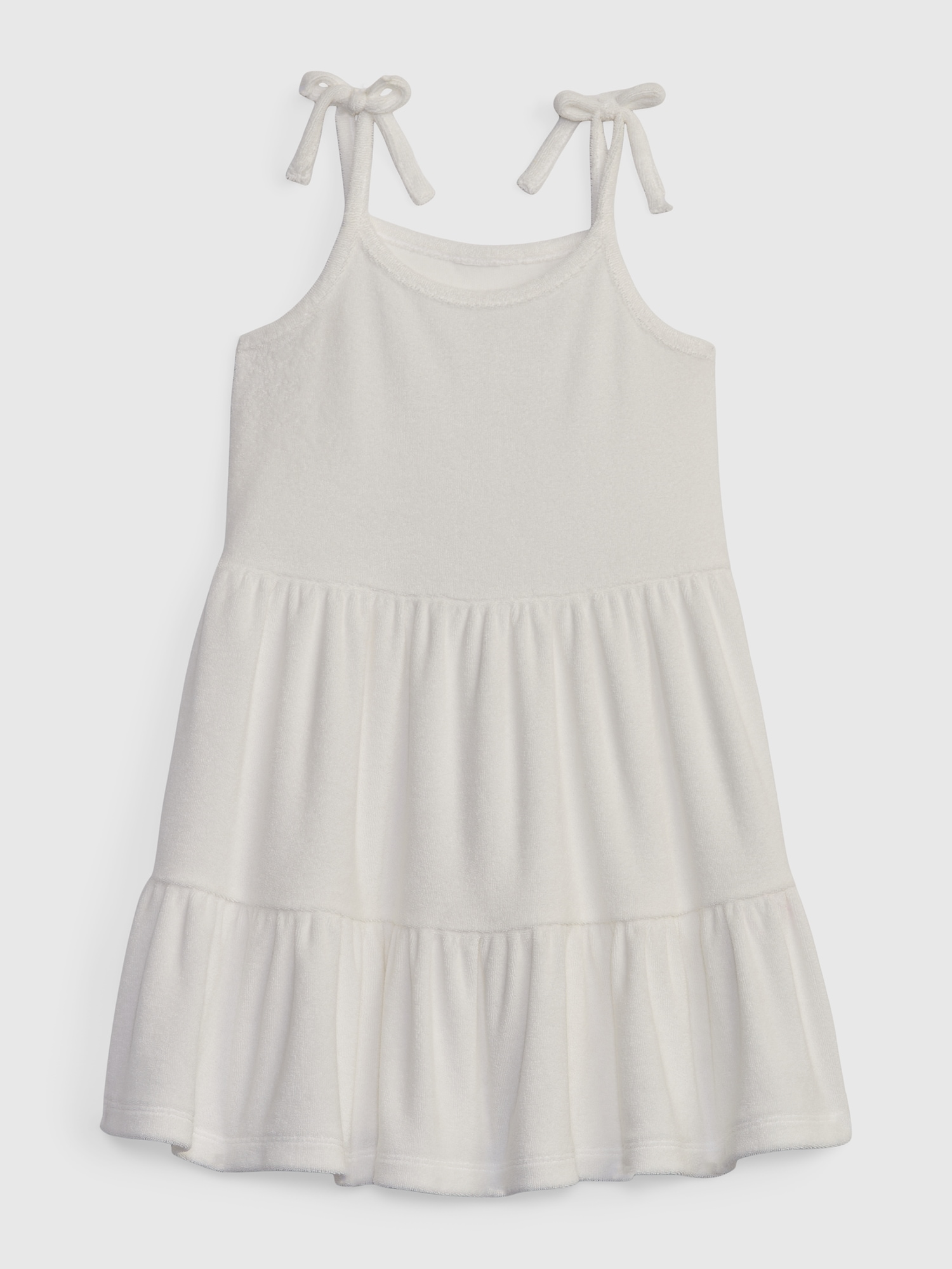 Gap Toddler Towel Terry Tiered Dress white. 1 Gap Toddler Towel Terry Tiered Dress white. 1