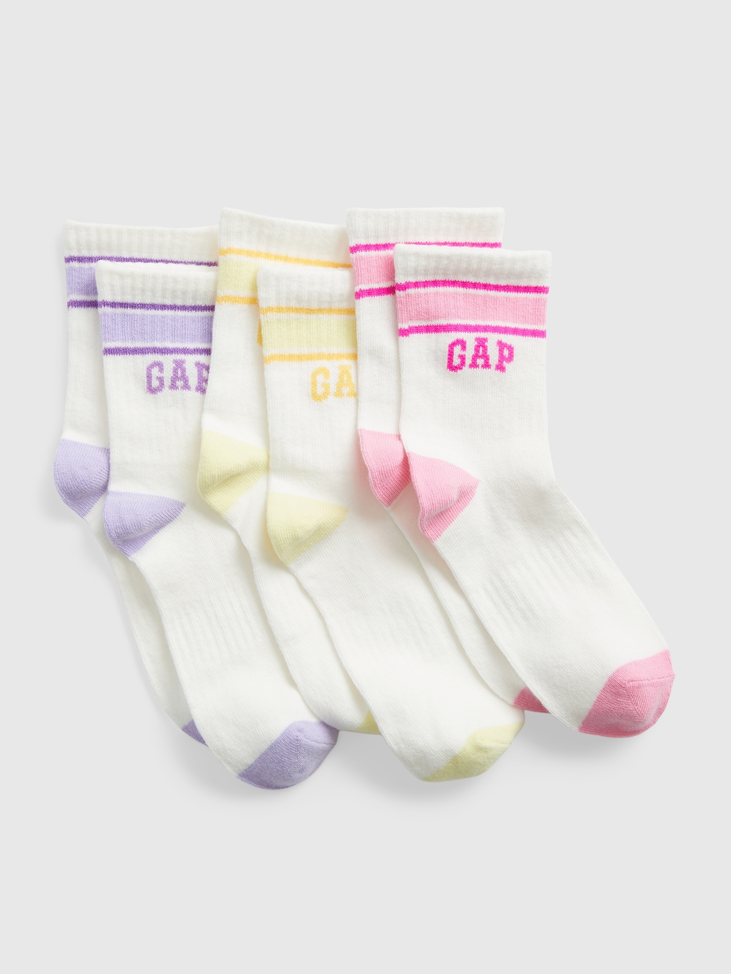 Kids Gap Logo Crew Socks (3Pack) Gap