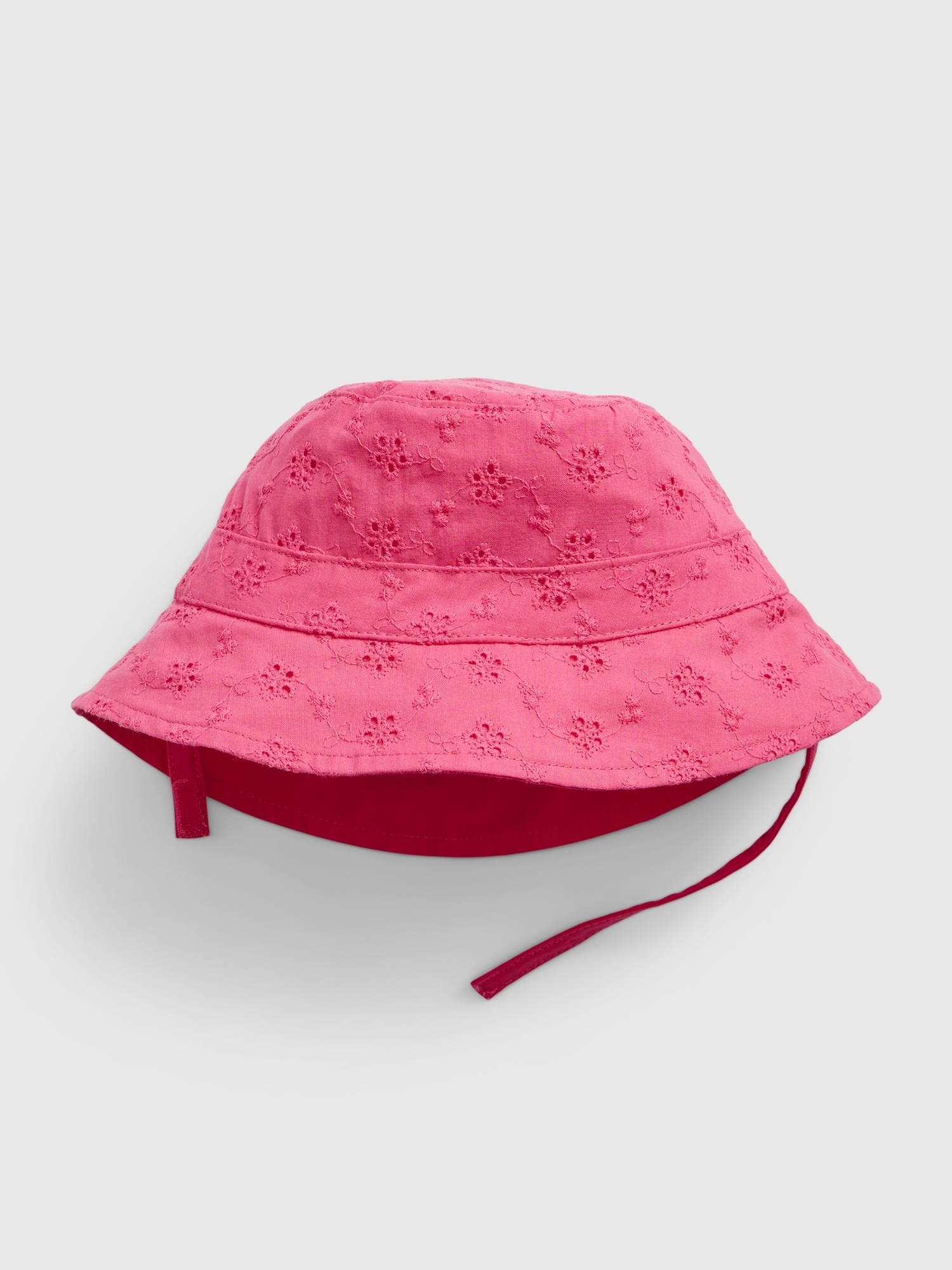 Gap Baby Eyelet Bucket Hat In Shocking Pink