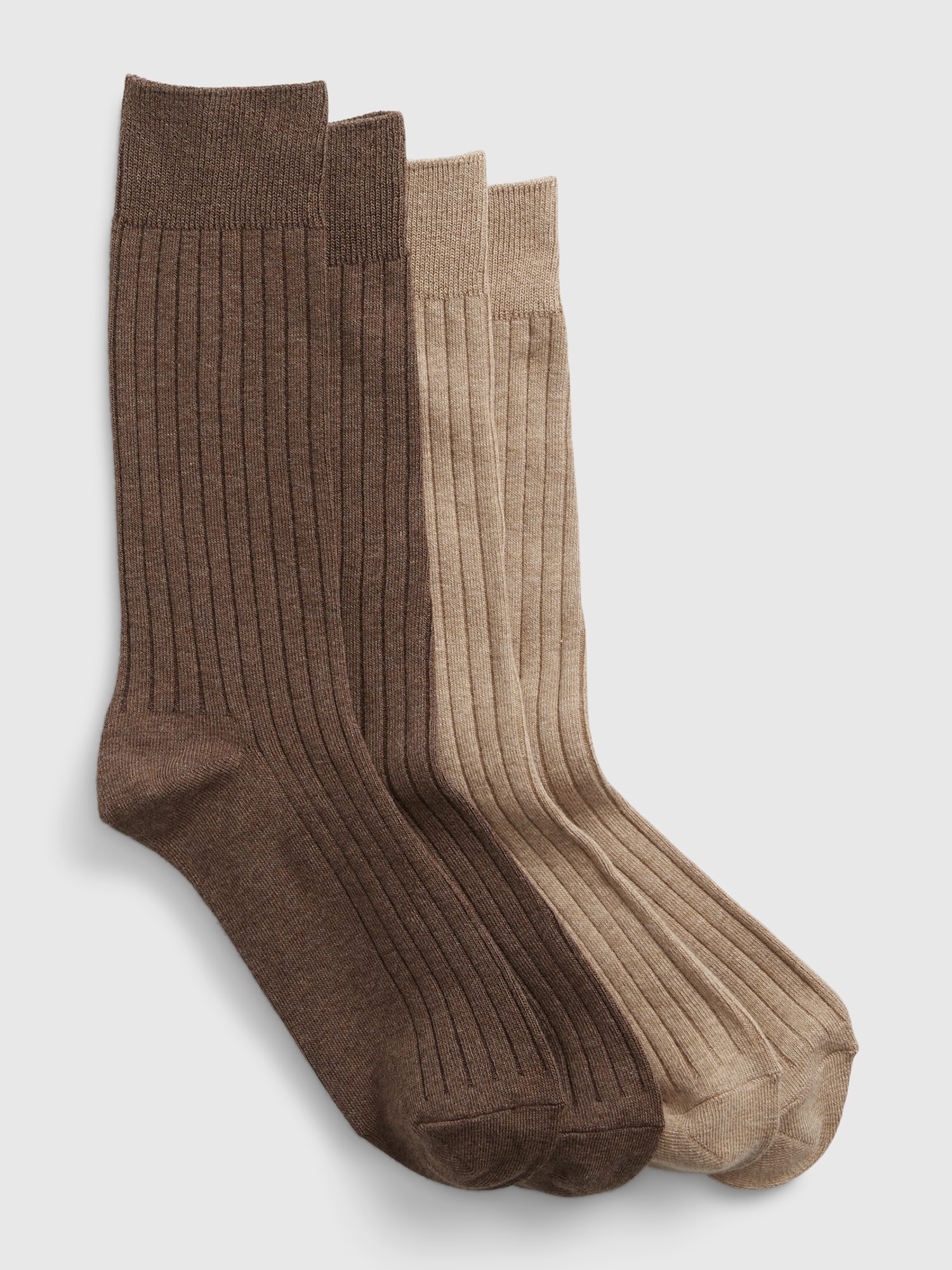 Gap Cotton Dress Socks (2-Pack) brown. 1