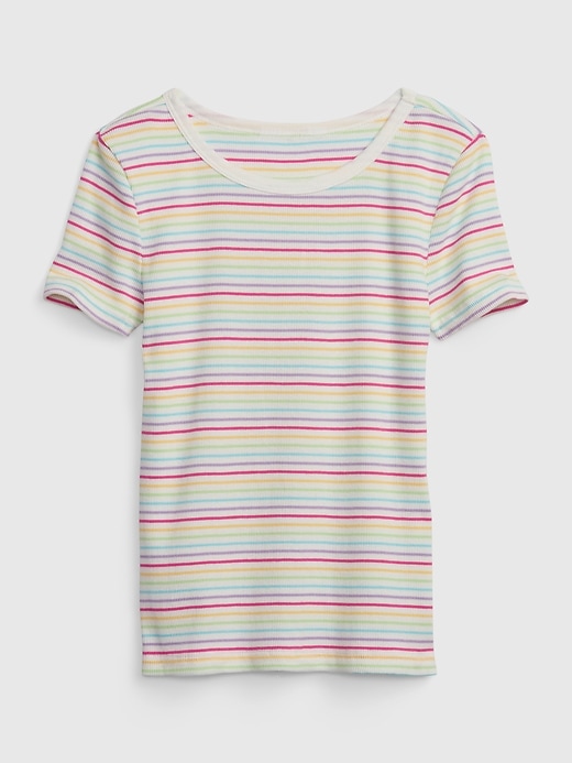 1 of 8 showing, with the color multi stripe of product Kids Rib T-Shirt