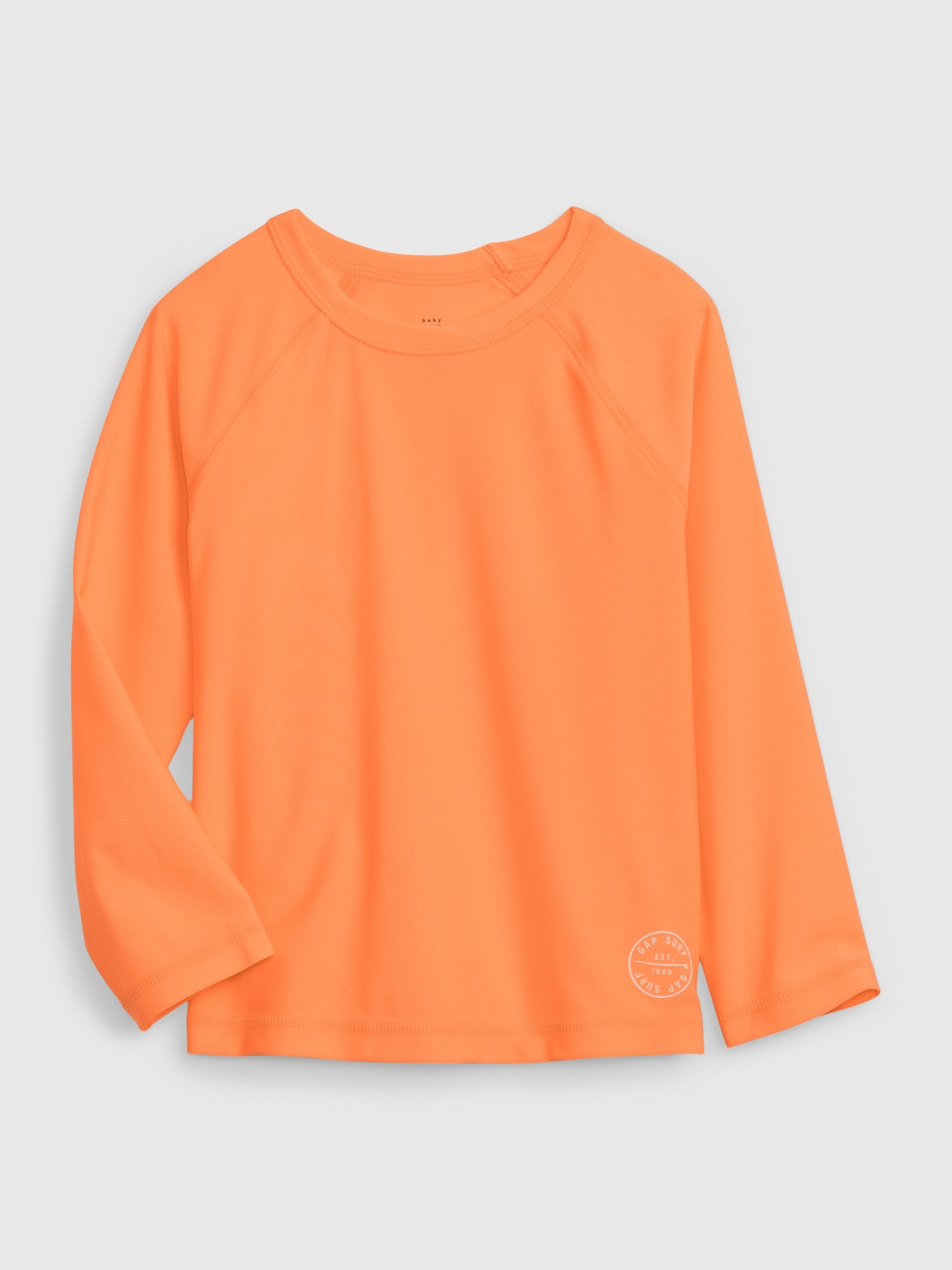 Gap Toddler Recycled Swim Rash Guard orange. 1