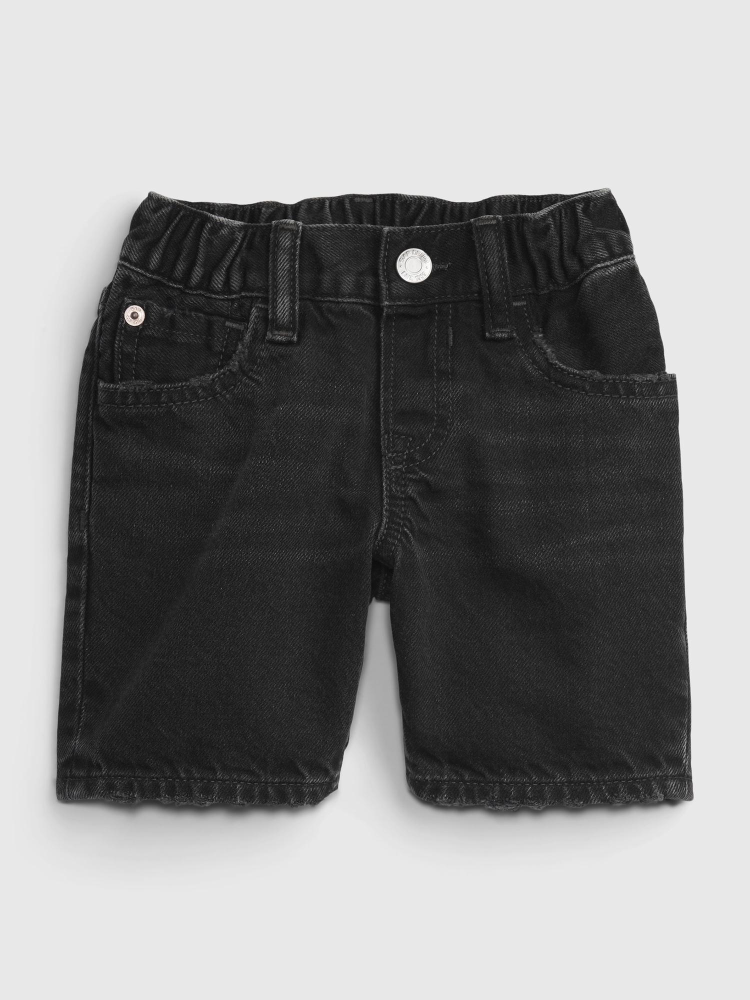 Gap Toddler '90s Loose Denim Shorts with Washwell black. 1