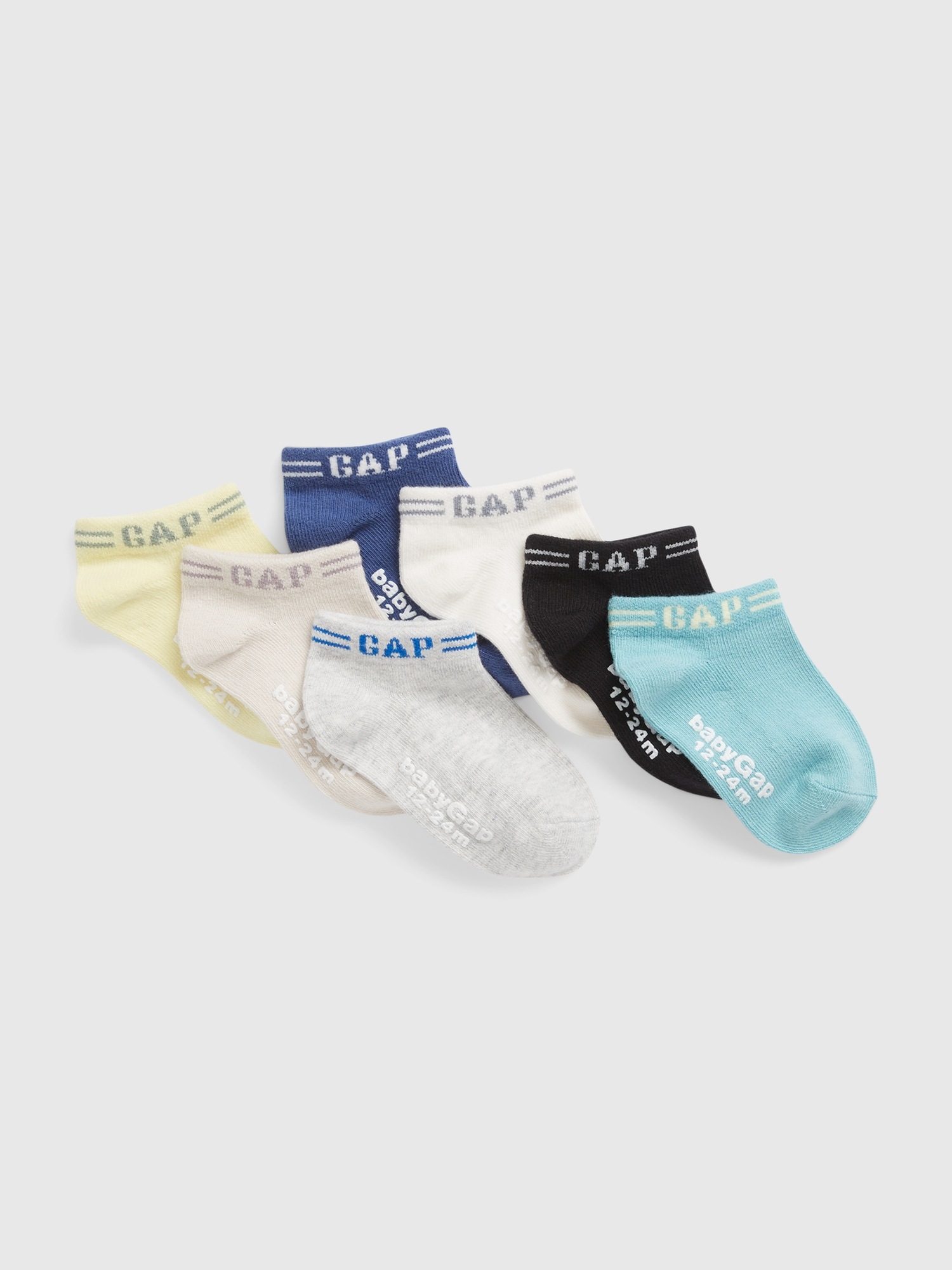 Gap Toddler Gap Logo No-Show Socks (7-Pack) multi. 1