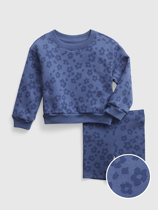 1 of 8 showing, with the color docksider blue of product Toddler Sweat Set