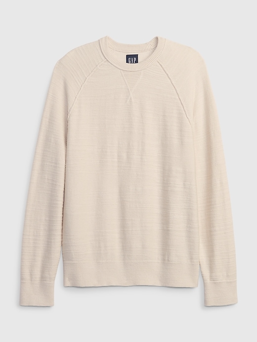 Image number 4 showing, Slub Cotton Raglan Crewneck Sweater