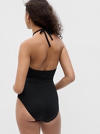 View large product image 3 of 9. Recycled Halter One-Piece Swimsuit