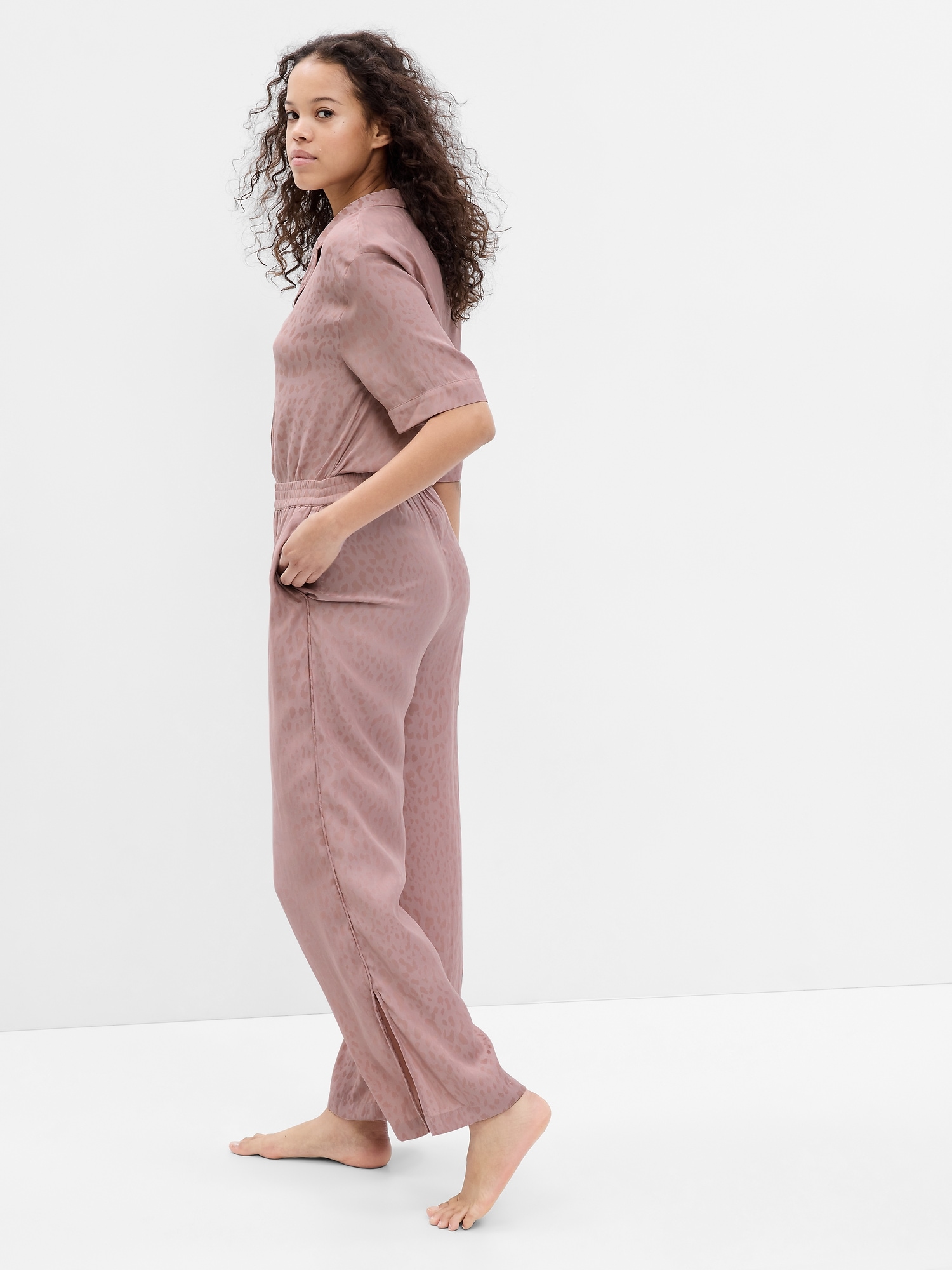 Satin Wide Leg PJ Pants | Gap