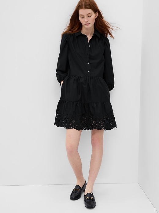 Image number 1 showing, Puff Sleeve Shirtdress