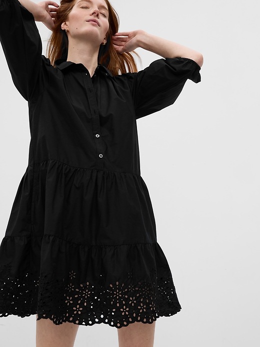 Image number 3 showing, Puff Sleeve Shirtdress