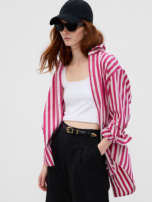 View large product image 1 of 2. 100% Organic Cotton Button-Back Big Shirt