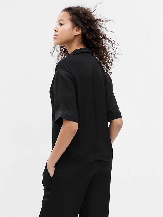 Image number 2 showing, Satin PJ Shirt