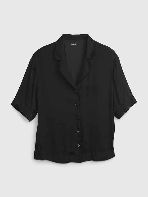 Image number 6 showing, Satin PJ Shirt