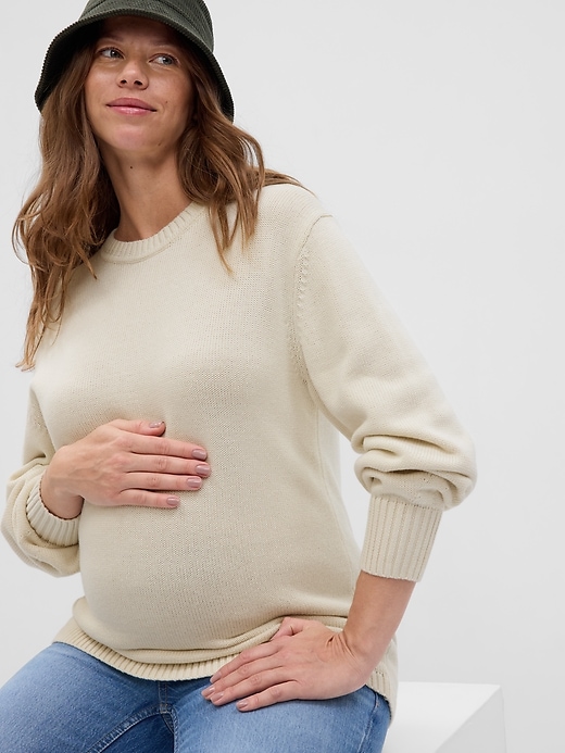 Pull maternité col claudine - bleu marine - - 15.00