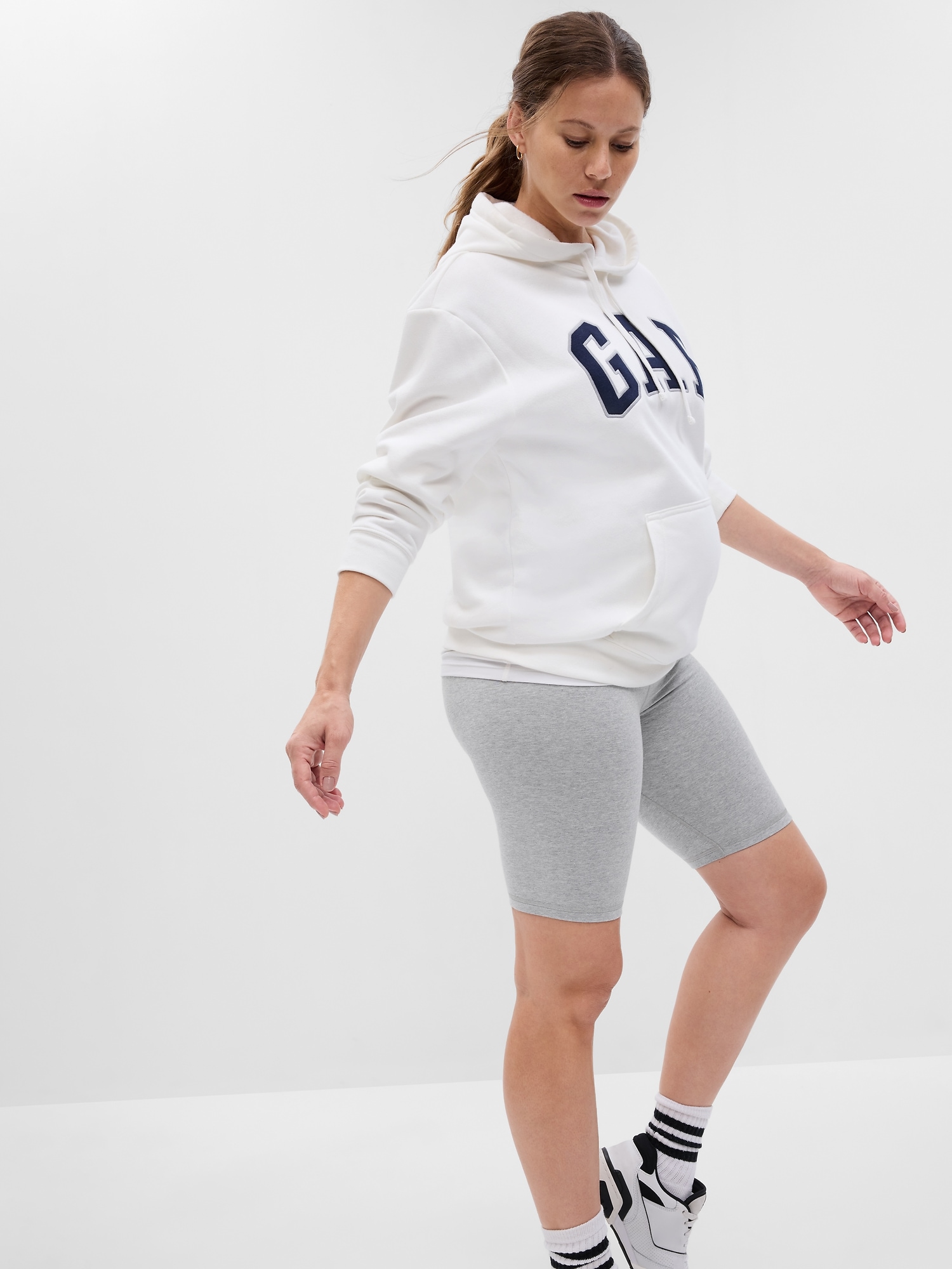 Gap Maternity Bike Shorts In Grey