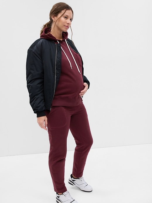 Maternity Fleece Terry Under Belly Joggers Gap