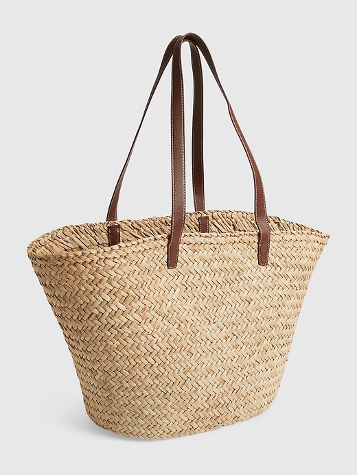 Image number 1 showing, Straw Tote Bag