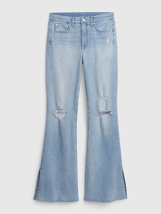 Image number 6 showing, High Rise Split-Hem '70s Flare Jeans