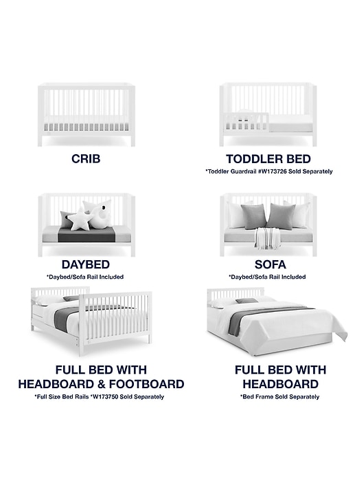 Image number 7 showing, babyGap Charlie Crib with Grey Dots and Stripes Bedding Bundle