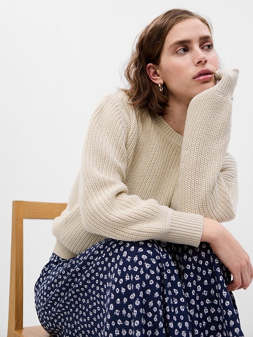 Image number 6 showing, Shaker-Stitch Crewneck Sweater