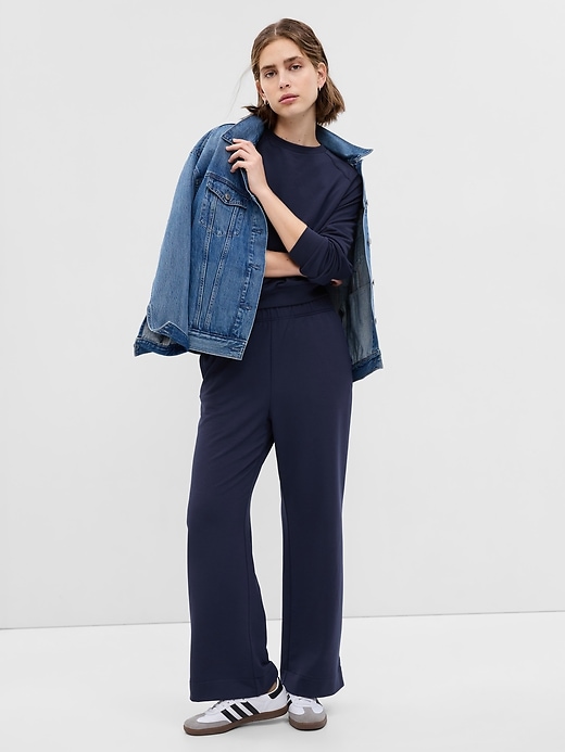 1 of 8 showing, with the color navy blue of product High Rise Cloud Light Wide-Leg Pants