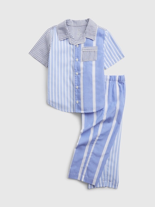 View large product image 1 of 1. babyGap 100% Recycled Mixed Stripe PJ Set