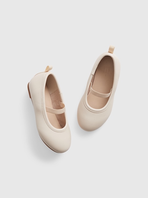 1 of 8 showing, with the color new off white of product Toddler Ballet Slippers