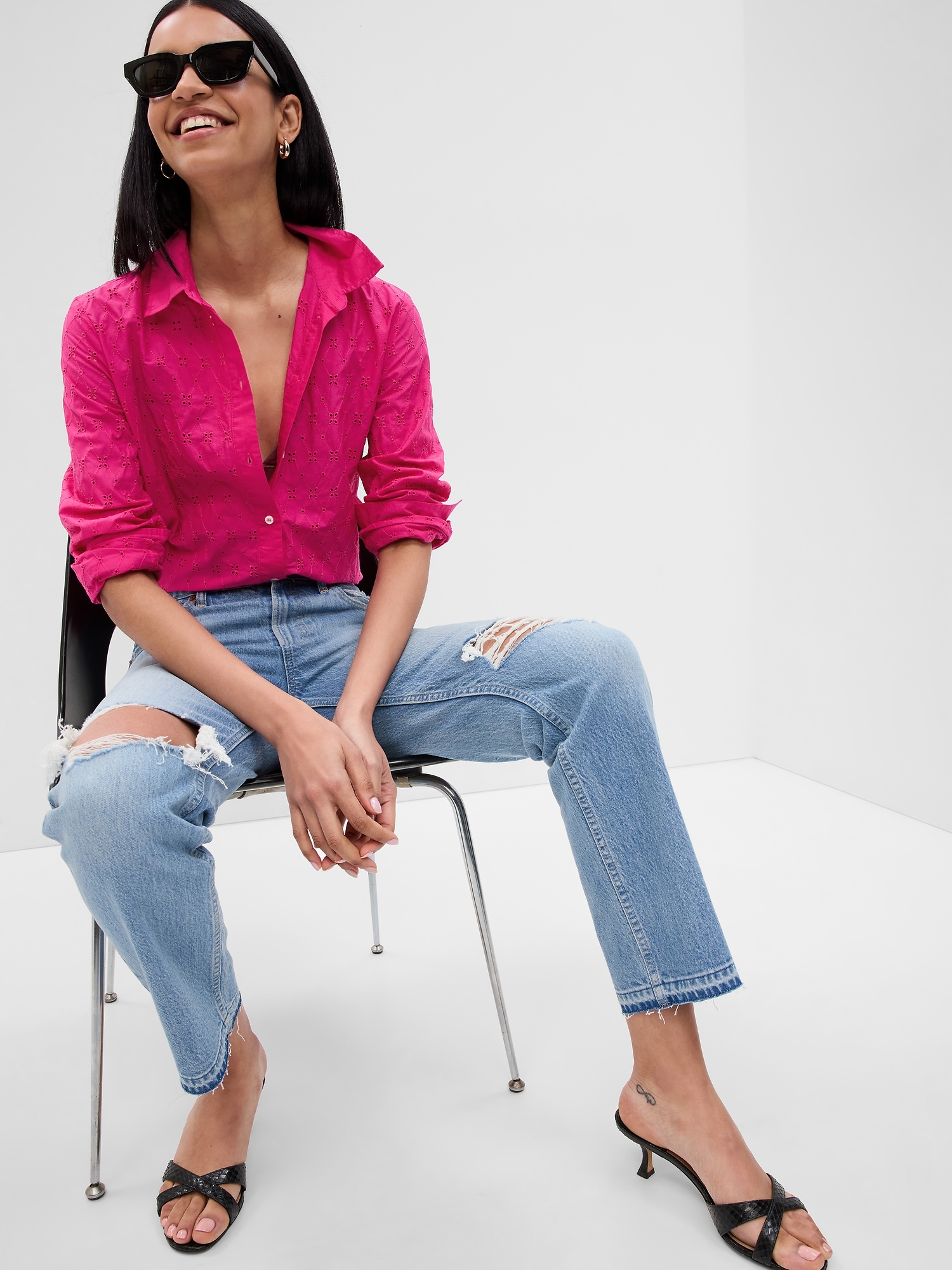 Gap discount eyelet shirt
