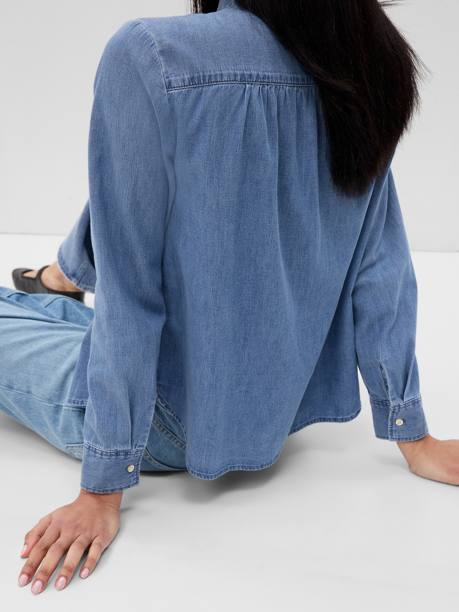 Denim TieNeck Shirt Gap