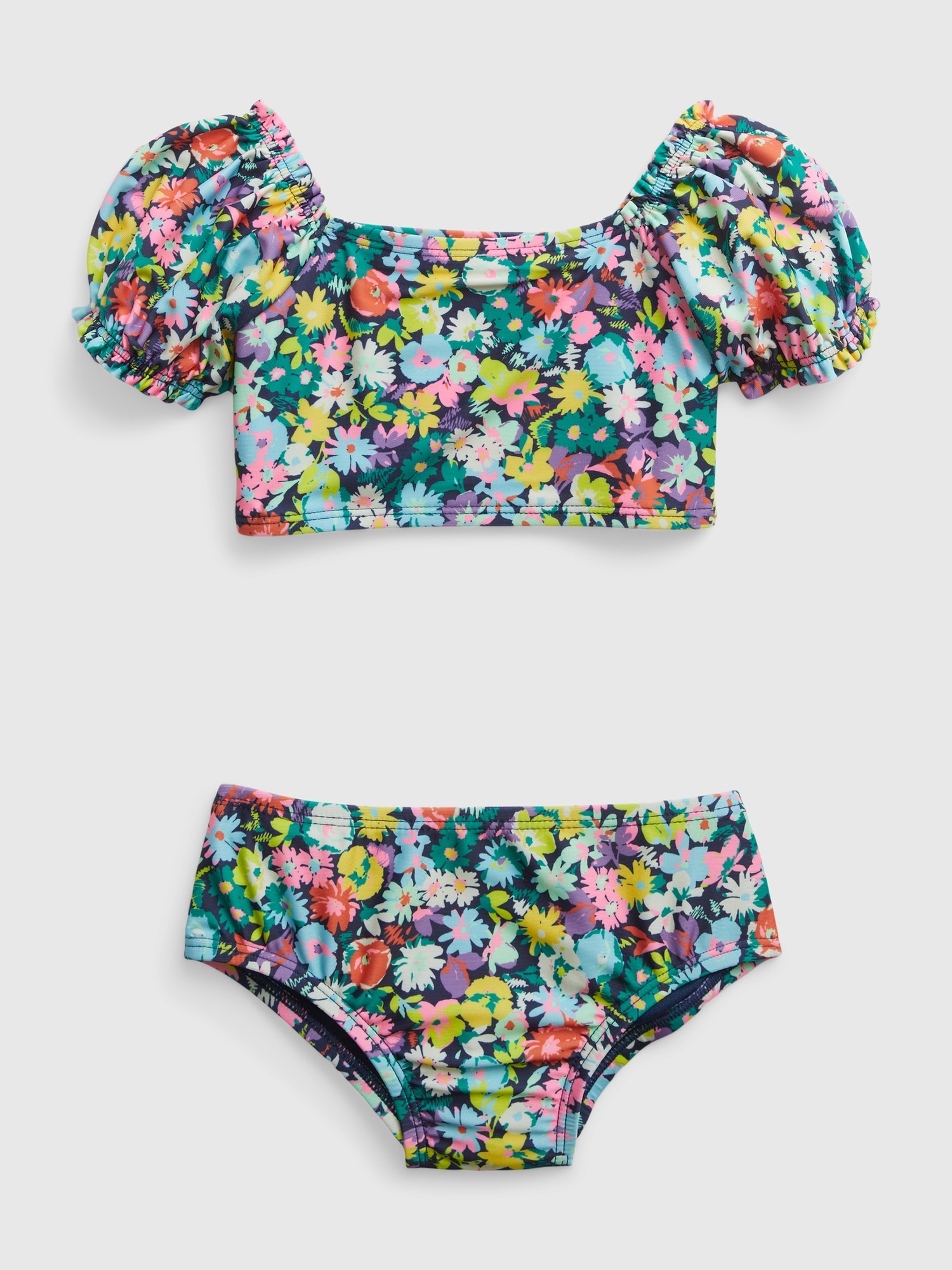 Gap Babies' Toddler Recycled Puff Sleeve Swim Two-piece In Ditsy