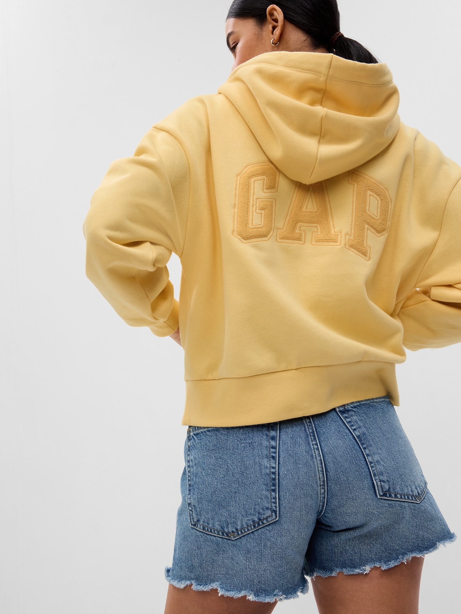 Vintage Soft Gap Logo Full-Zip Hoodie